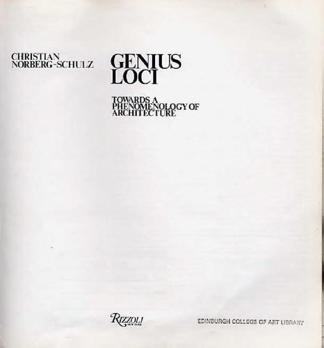 Cover of Genius Loci