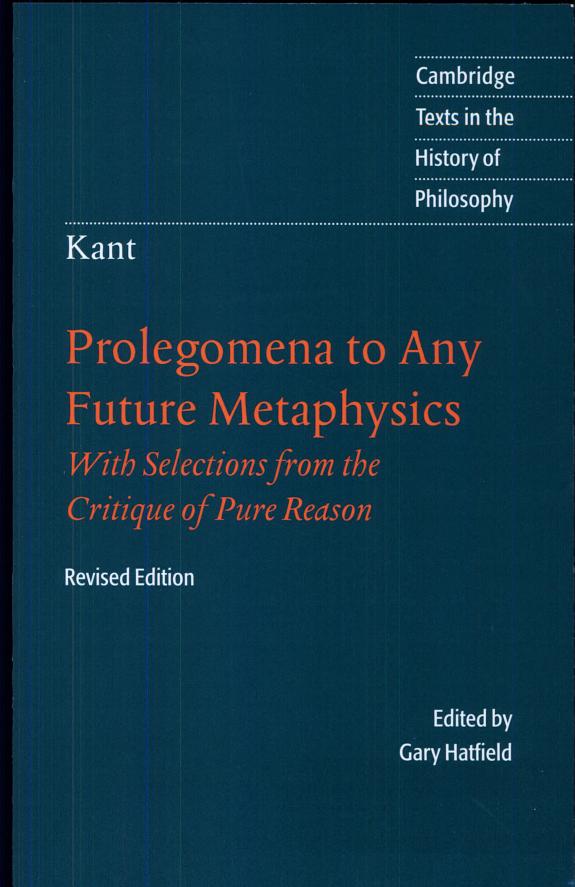 Cover of Prolegomena to Any Future Metaphysics